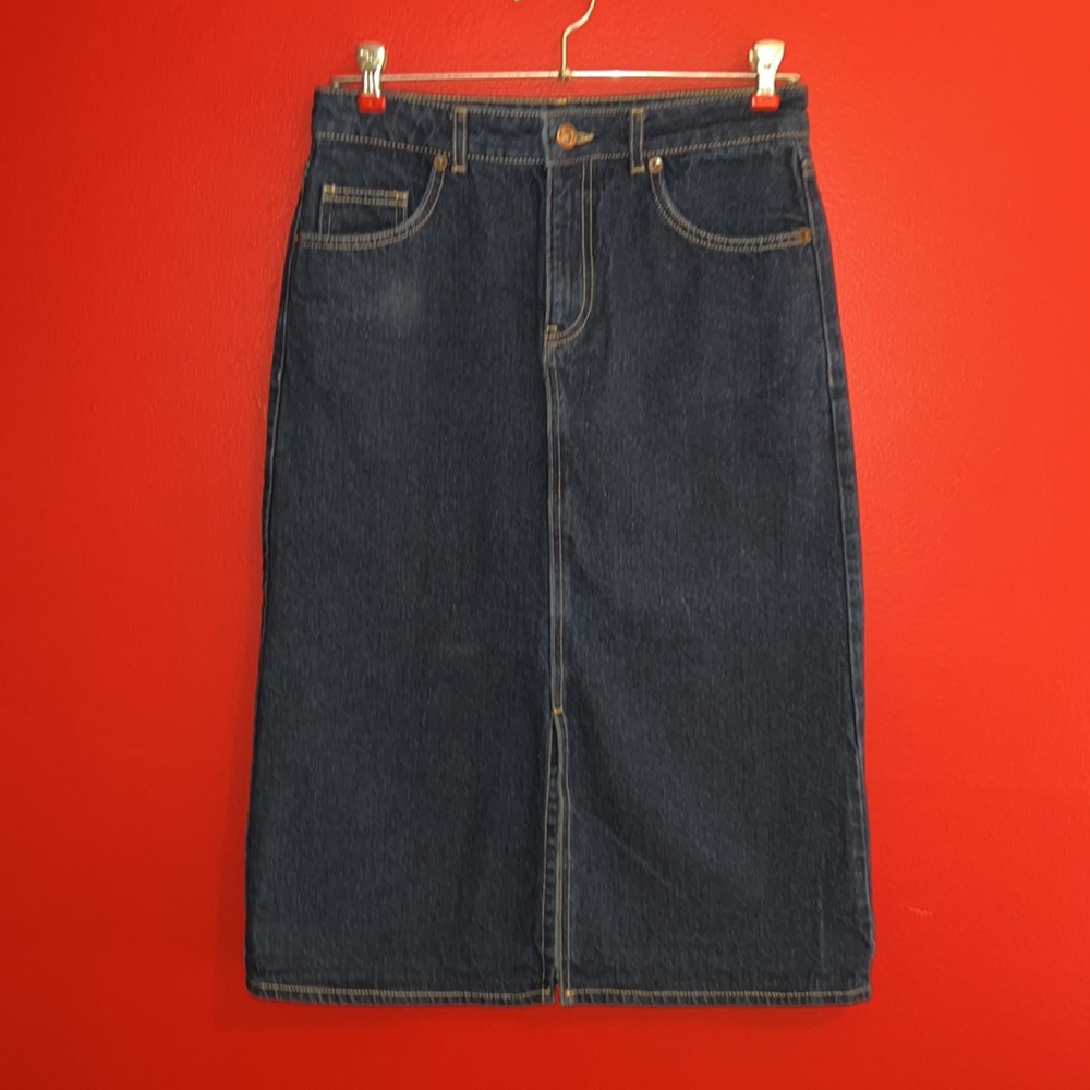 Denim Midi Skirt by Find. Sz S - Picture 6 of 6
